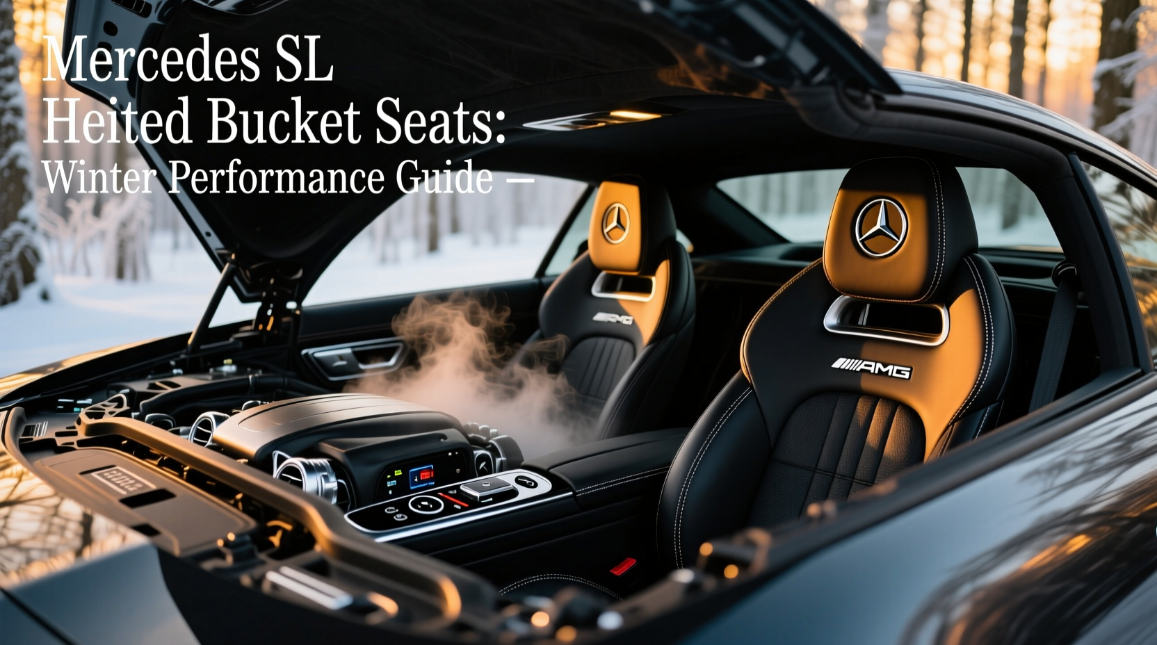 mercedes sl heated bucket seat winter
