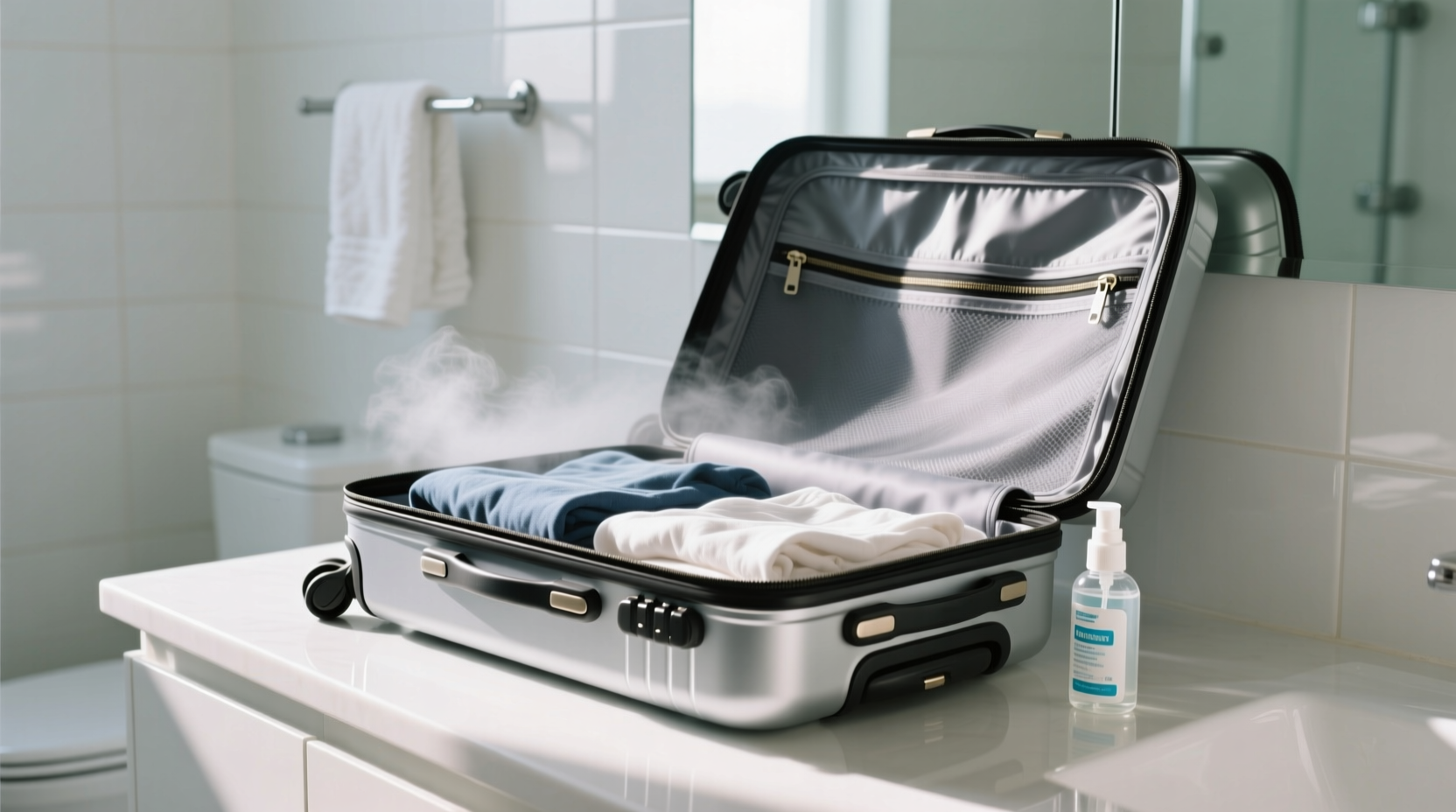 how clean sanitize suitcase luggage