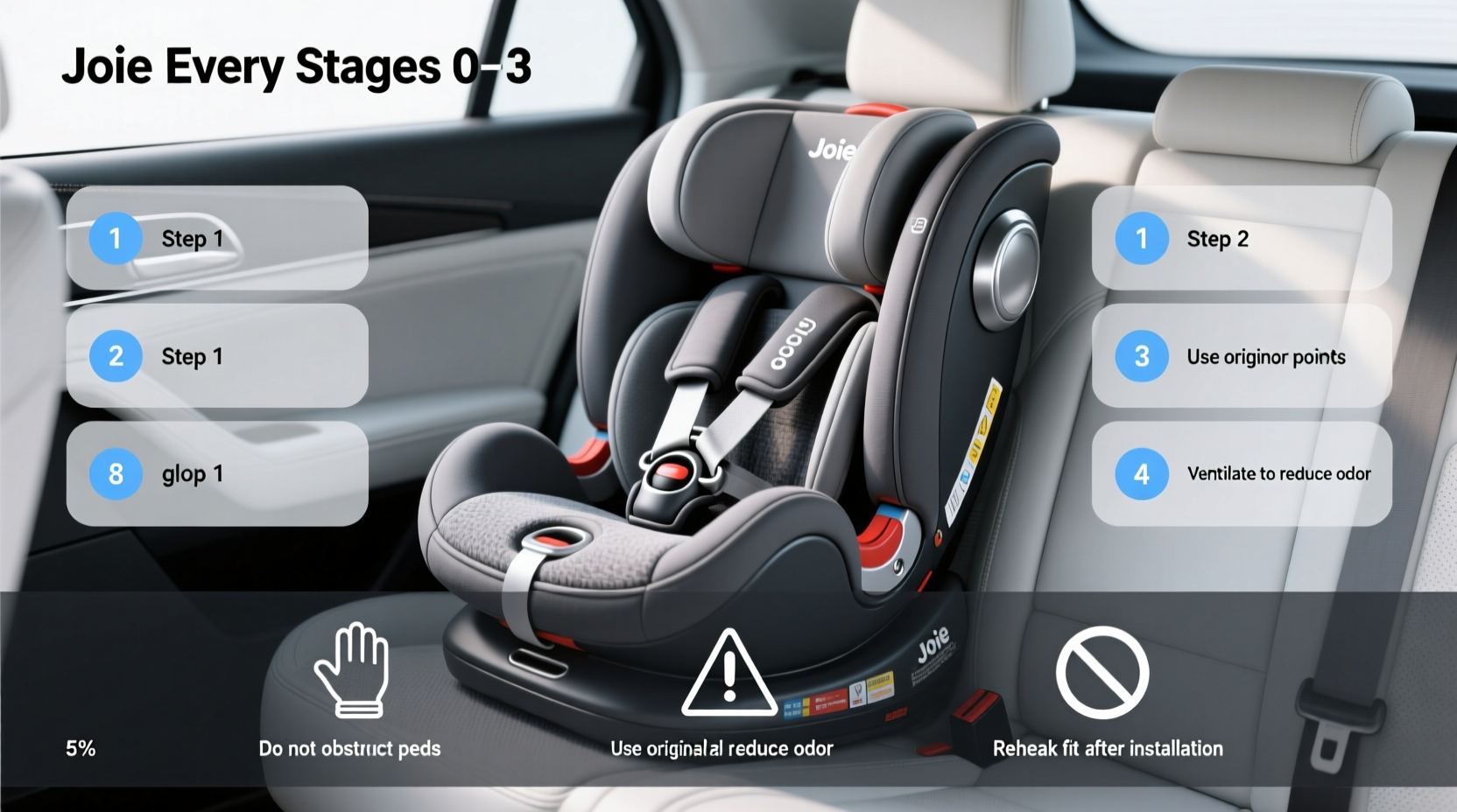 joie every stages 0 1 2 3 child car seat