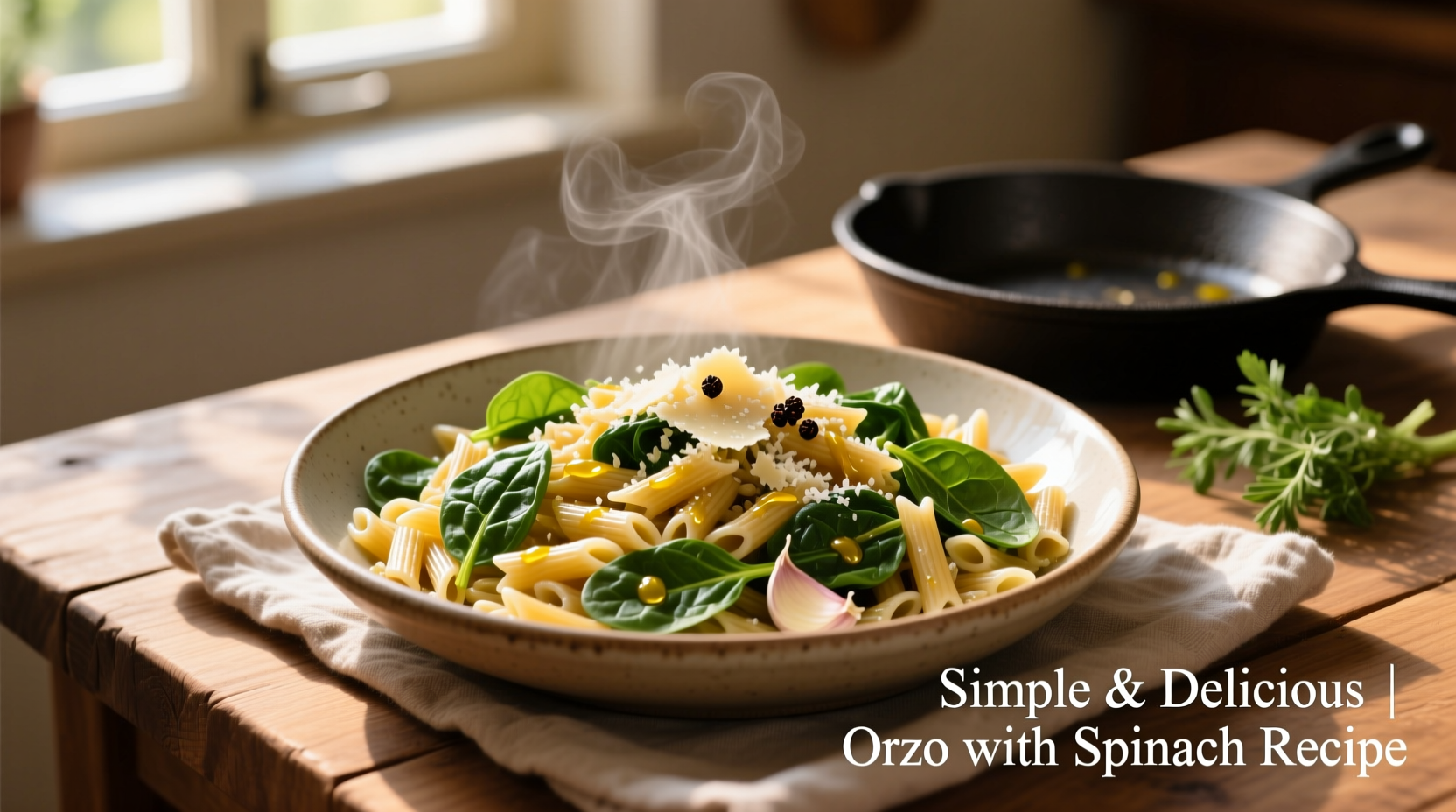 Perfect Orzo with Spinach Recipe in 20 Minutes