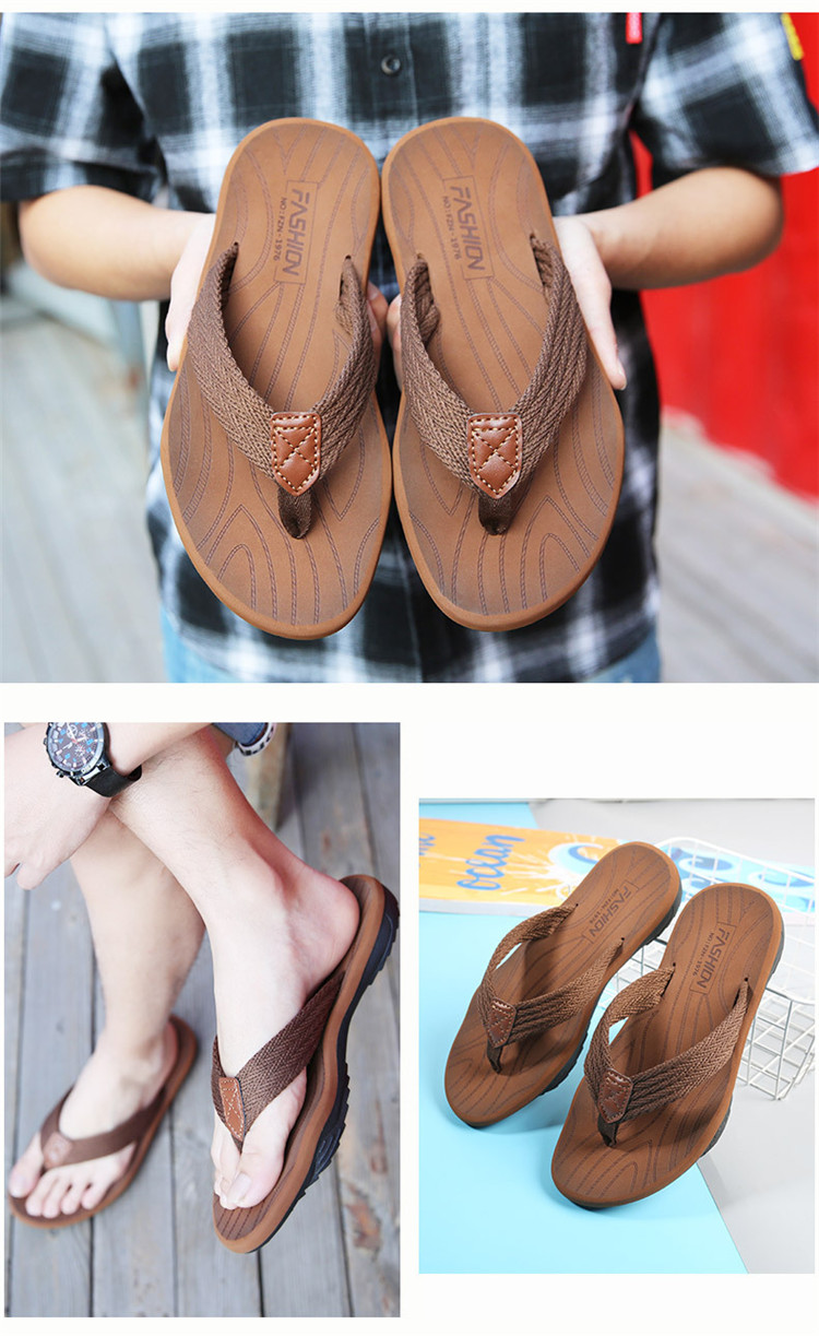 EVA Flip Flops Mens 2020 Summer Beach Casual Shoes Non-slide Male Slippers