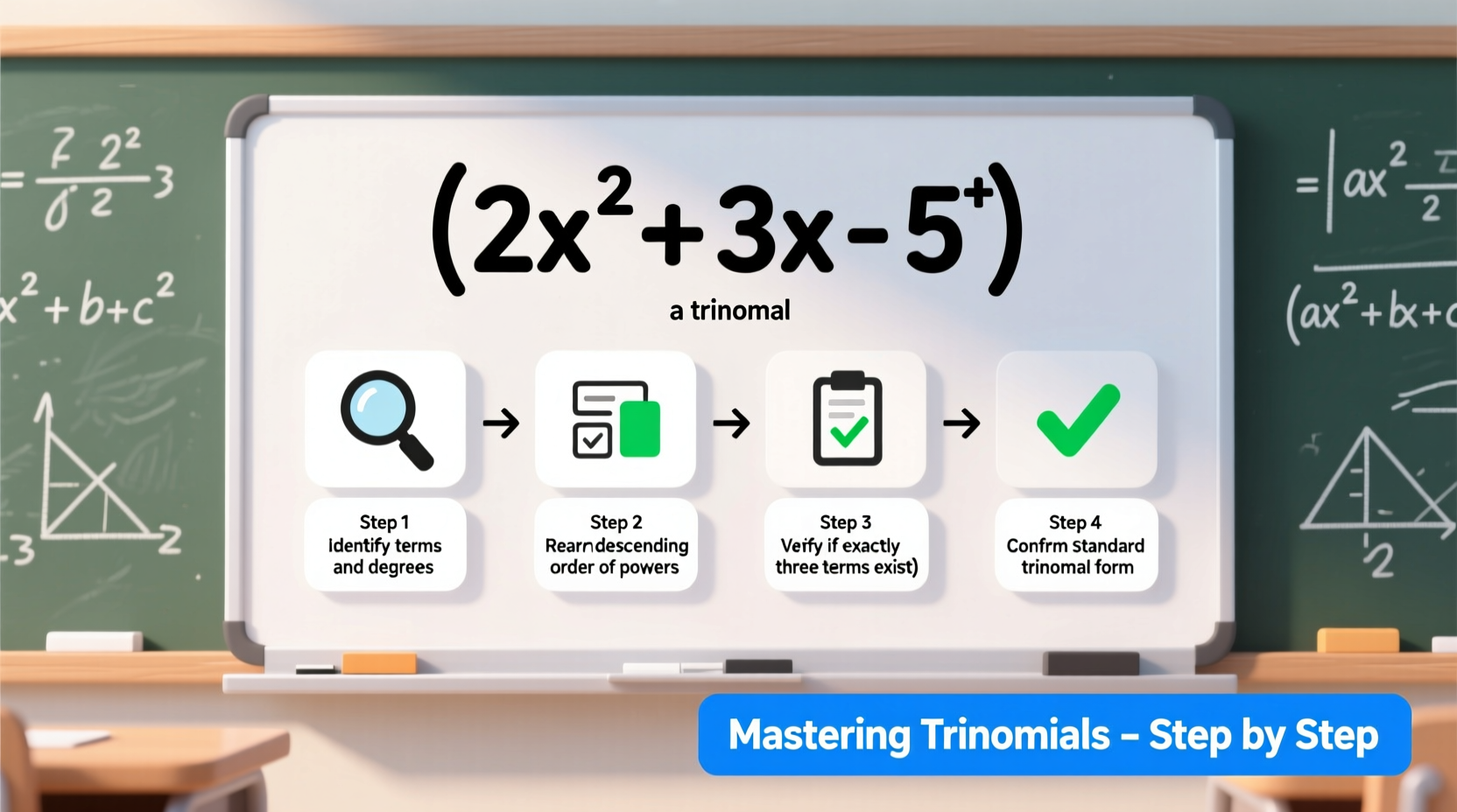 mastering how to express an algebraic expression as a trinomial step by step guide
