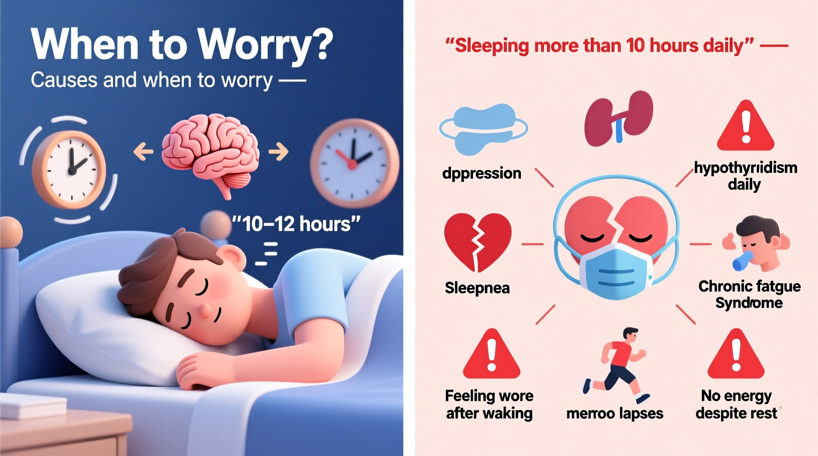 why am i sleeping so long causes when to worry