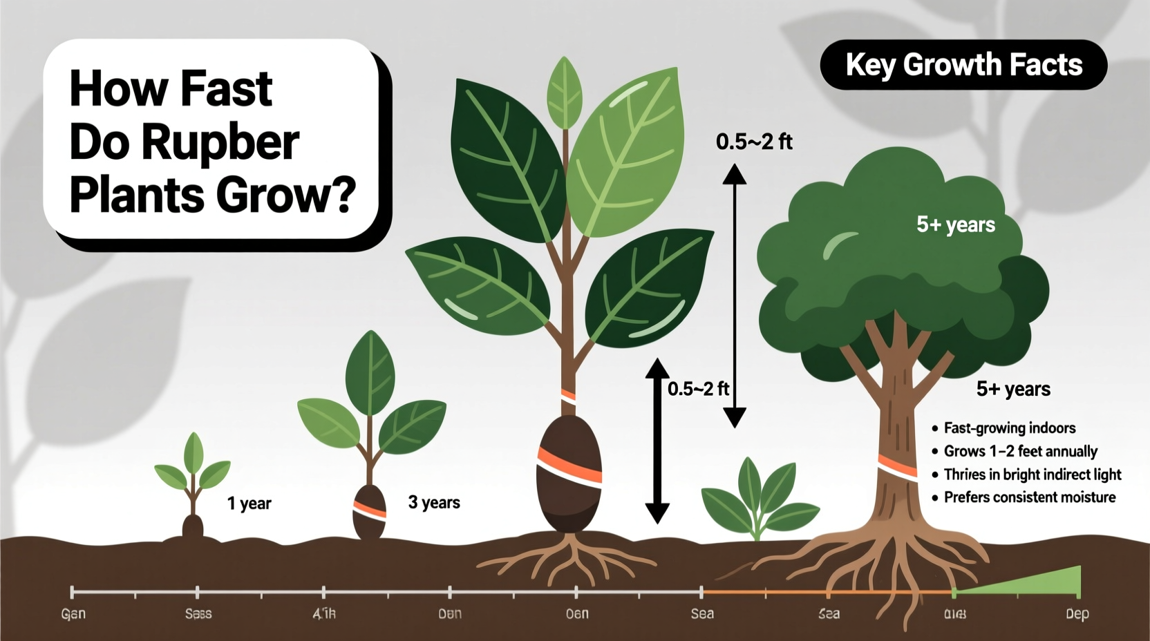 how fast do rubber plants grow