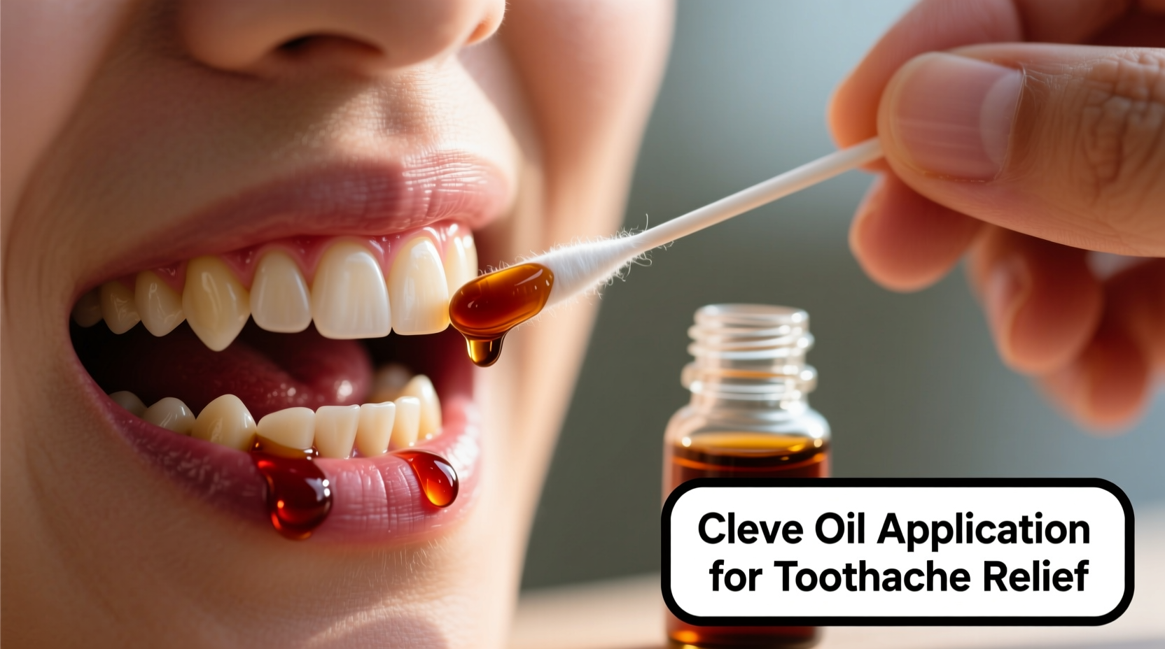 Clove oil application for toothache relief