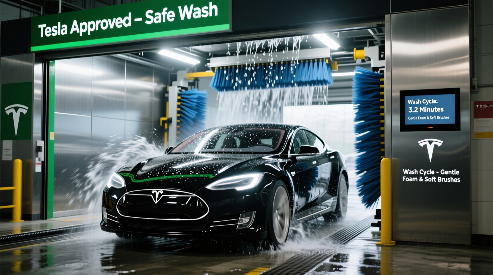 can i take my tesla through a car wash