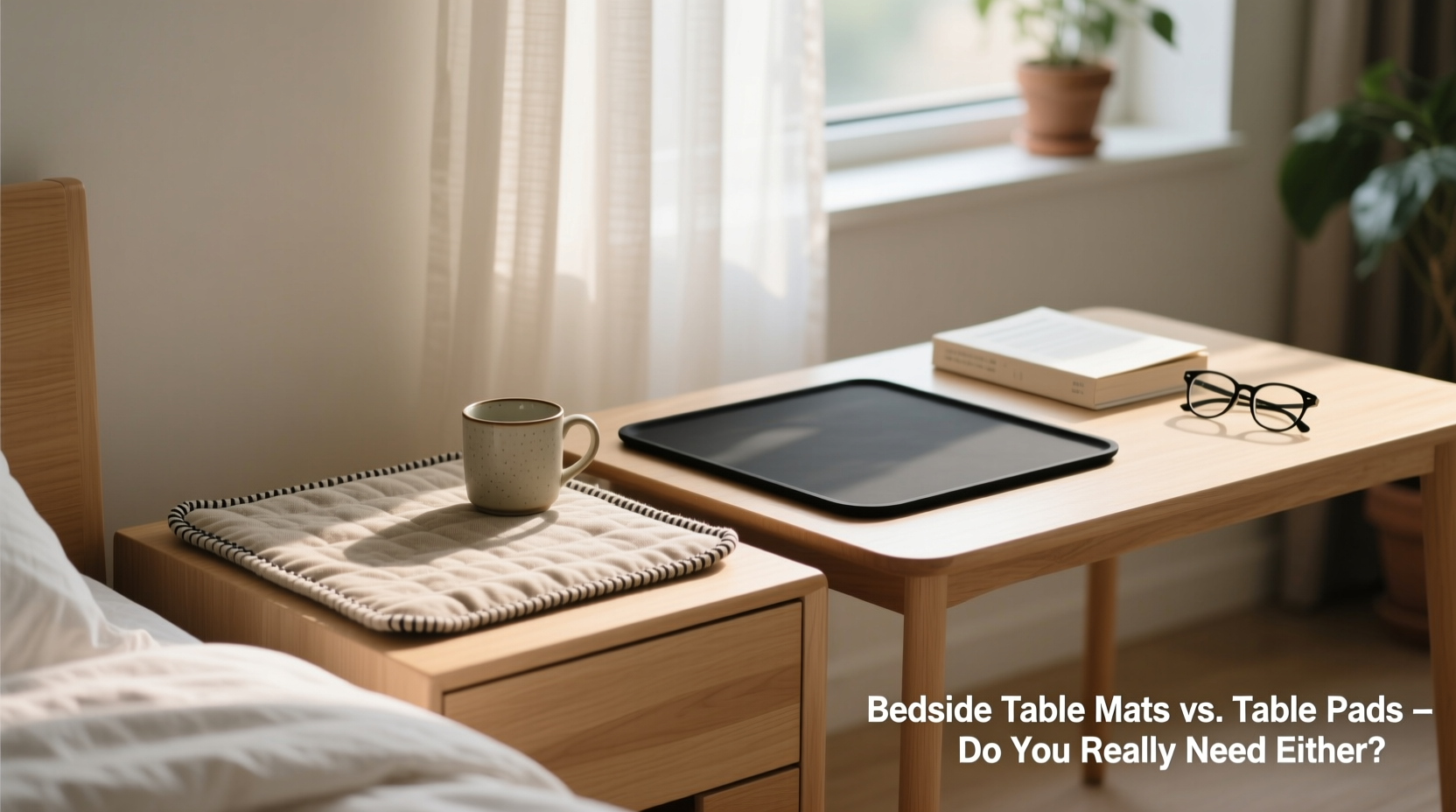 bedside table mats vs table pads do you really need either or is it just for looks