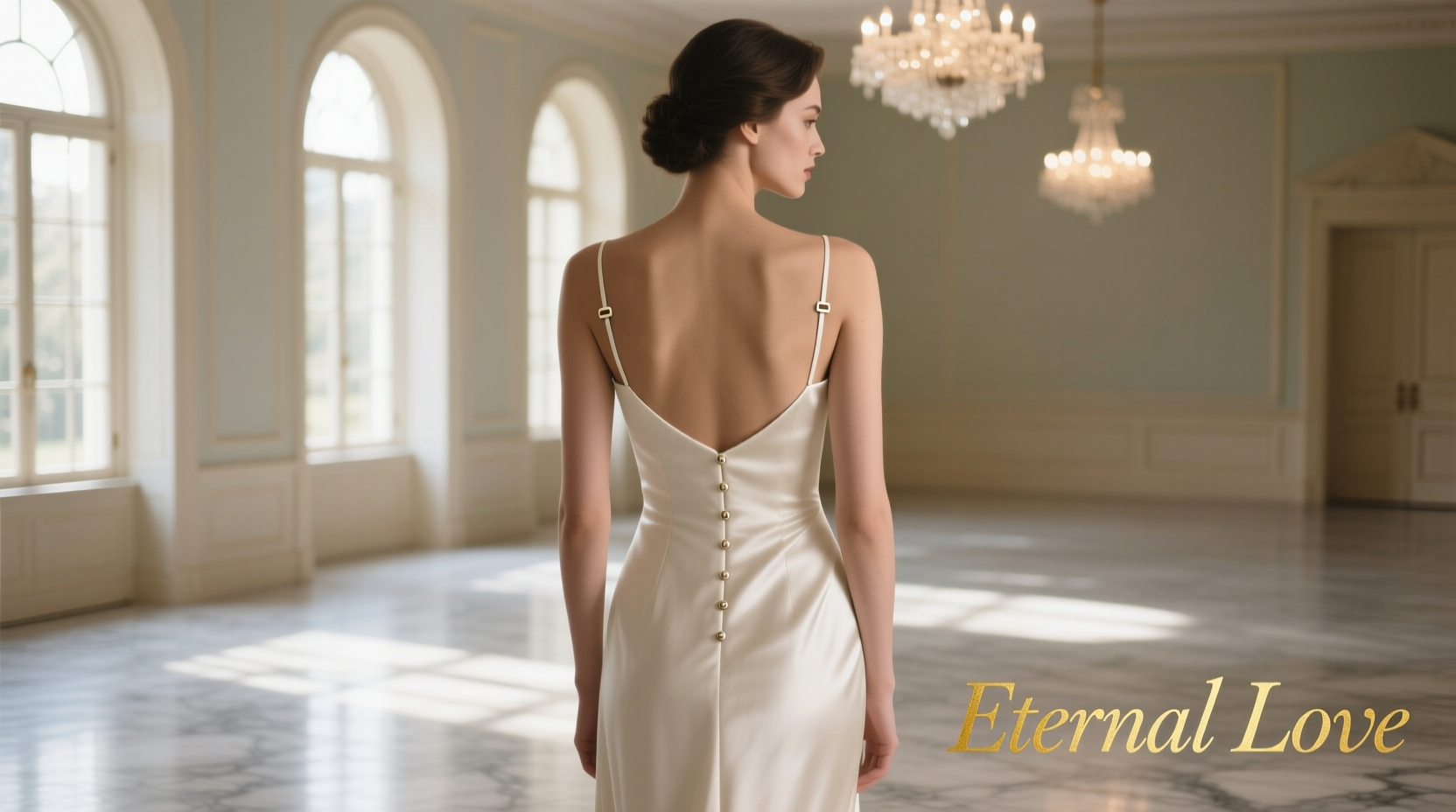 a line wedding dress with straps