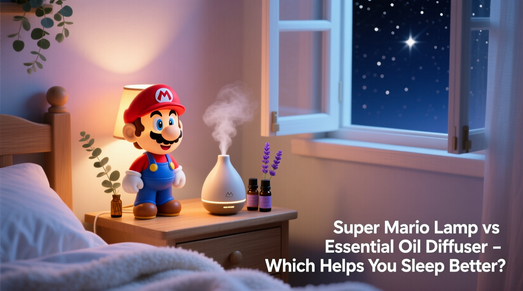 is a super mario lamp better than an essential oil diffuser for sleep