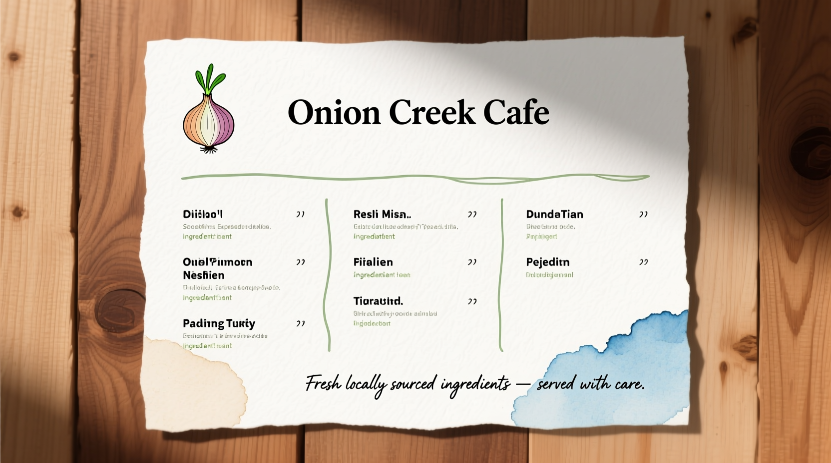 Onion Creek Cafe Menu: Current Offerings & Specials