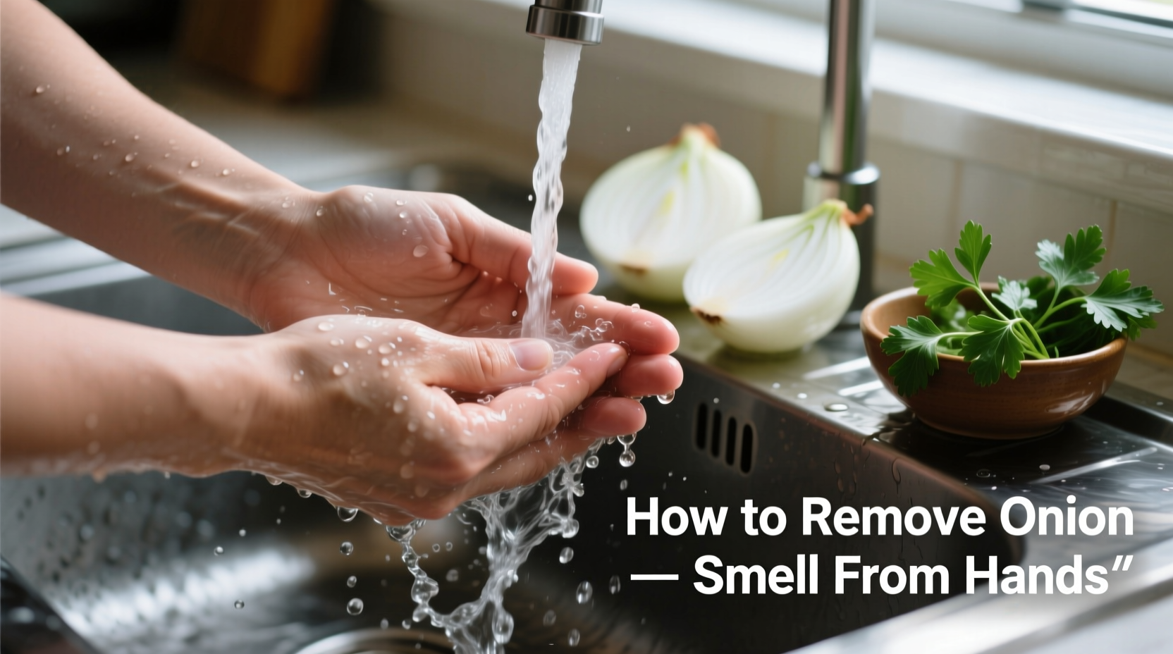 how to get onion smell off of hands