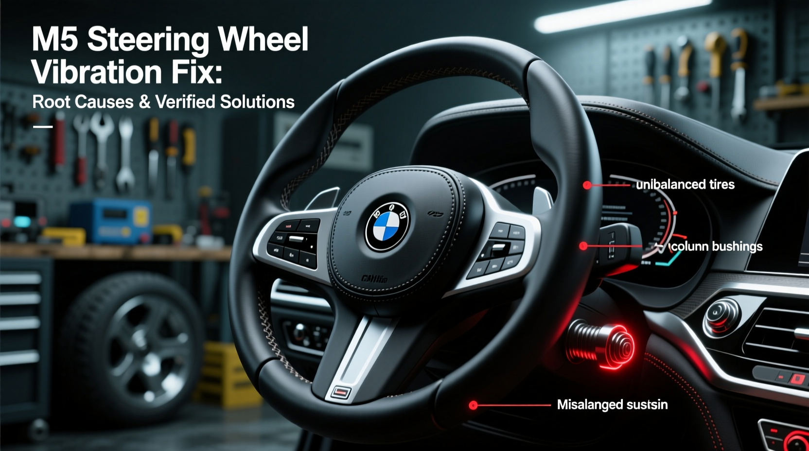 m5 steering wheel vibration fix