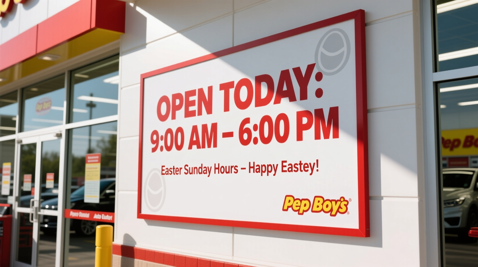 is pep boys open on easter sunday