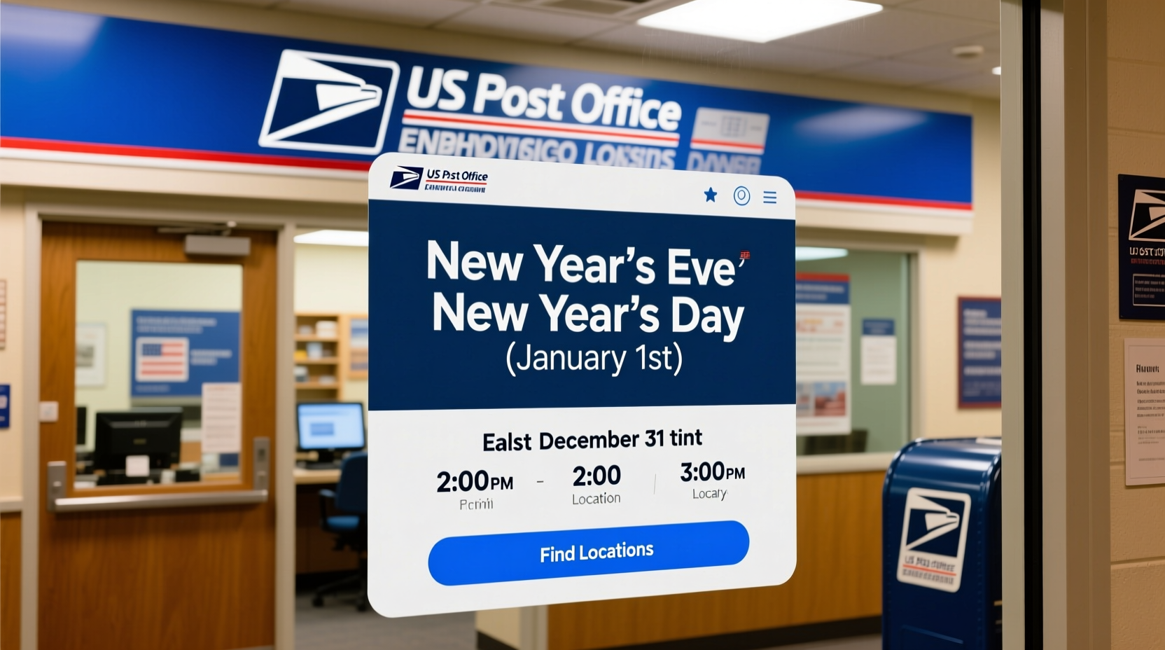 is the us post office open on new years eve