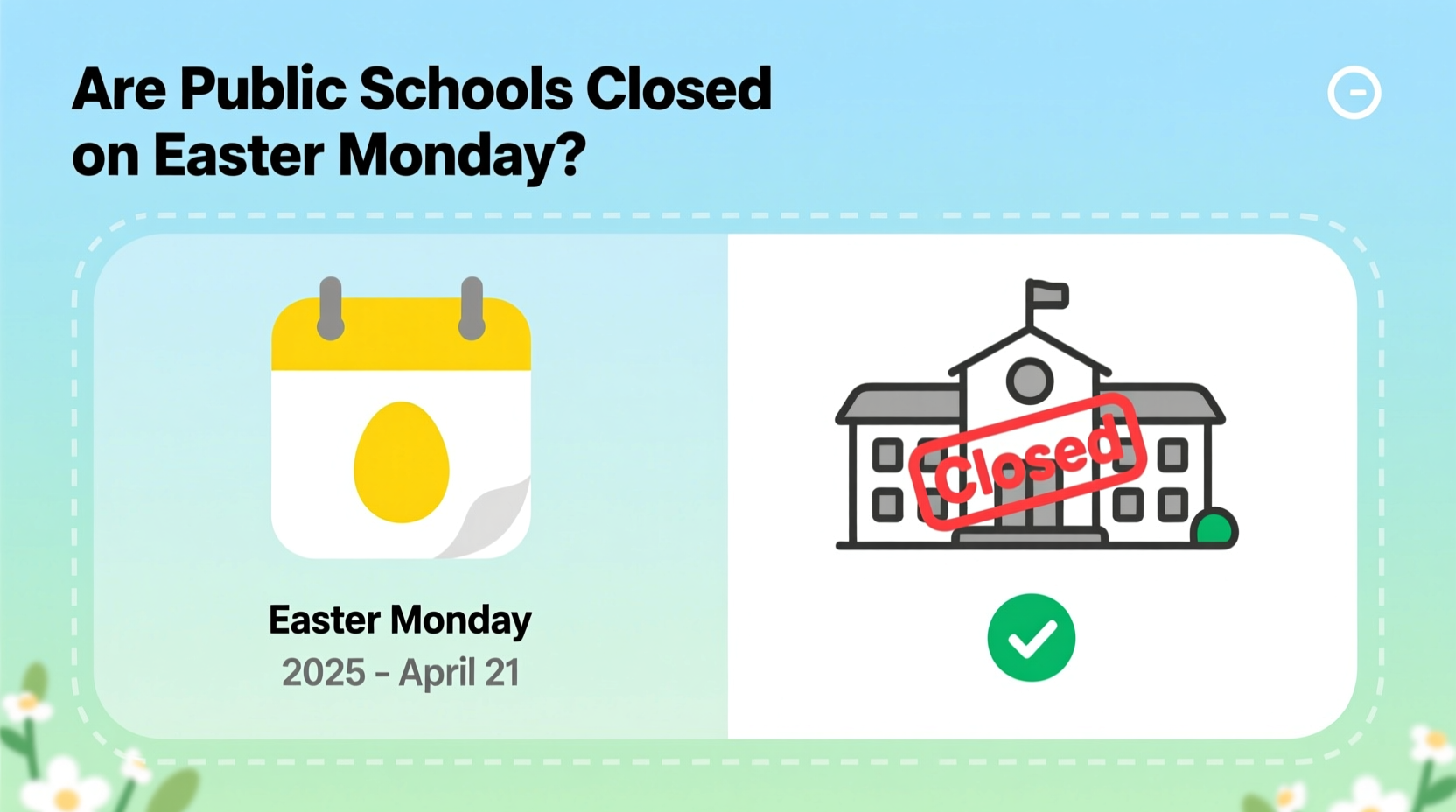 are public schools closed easter monday