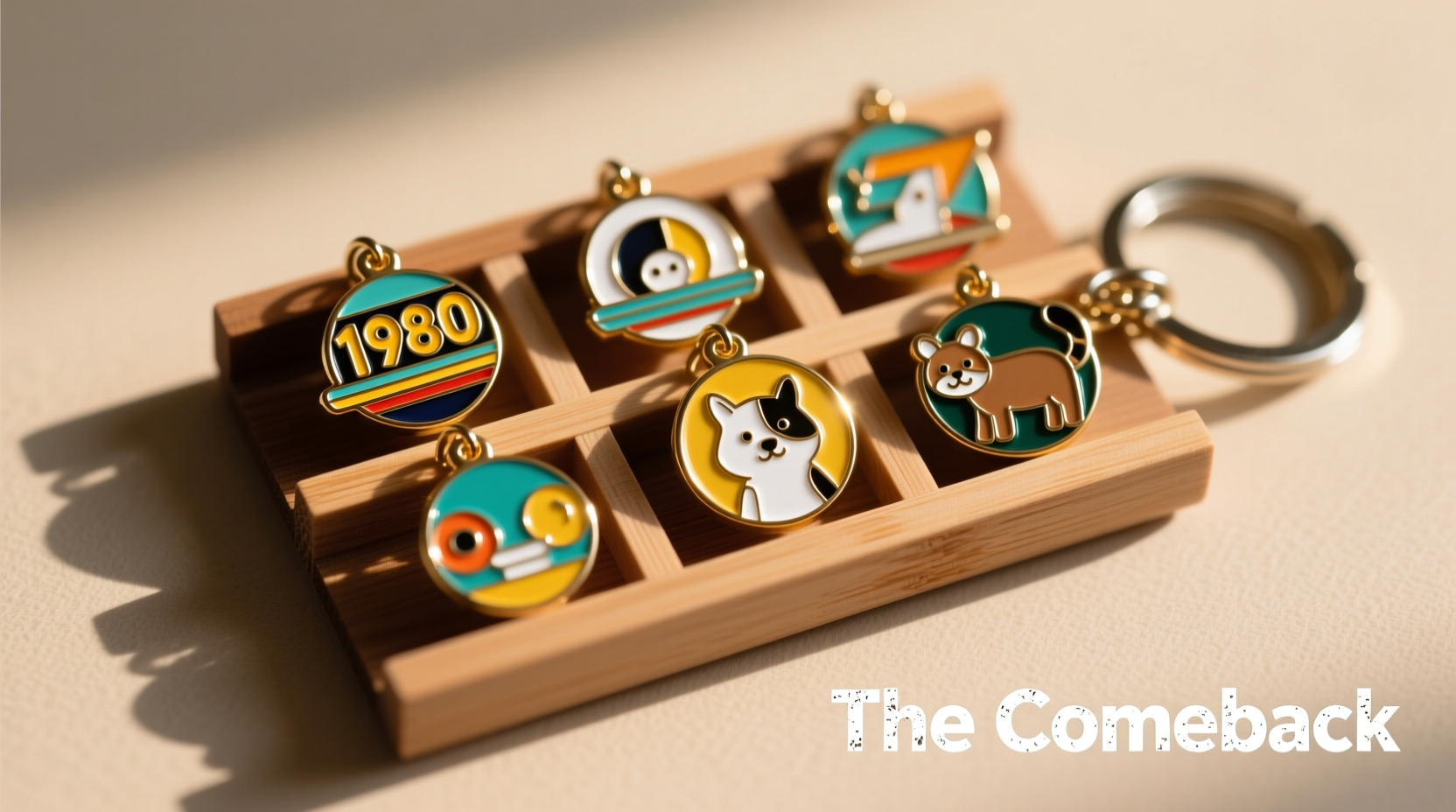 enamel pins are everywhere but are keychain charms making a comeback