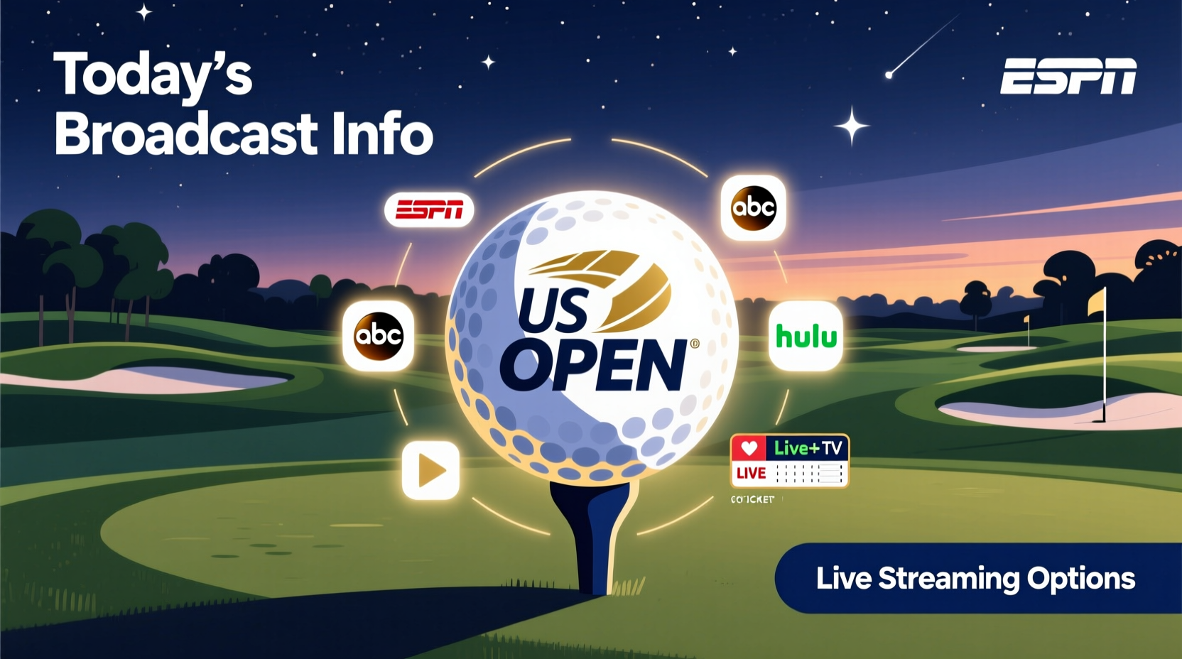 what channel is us open golf on today