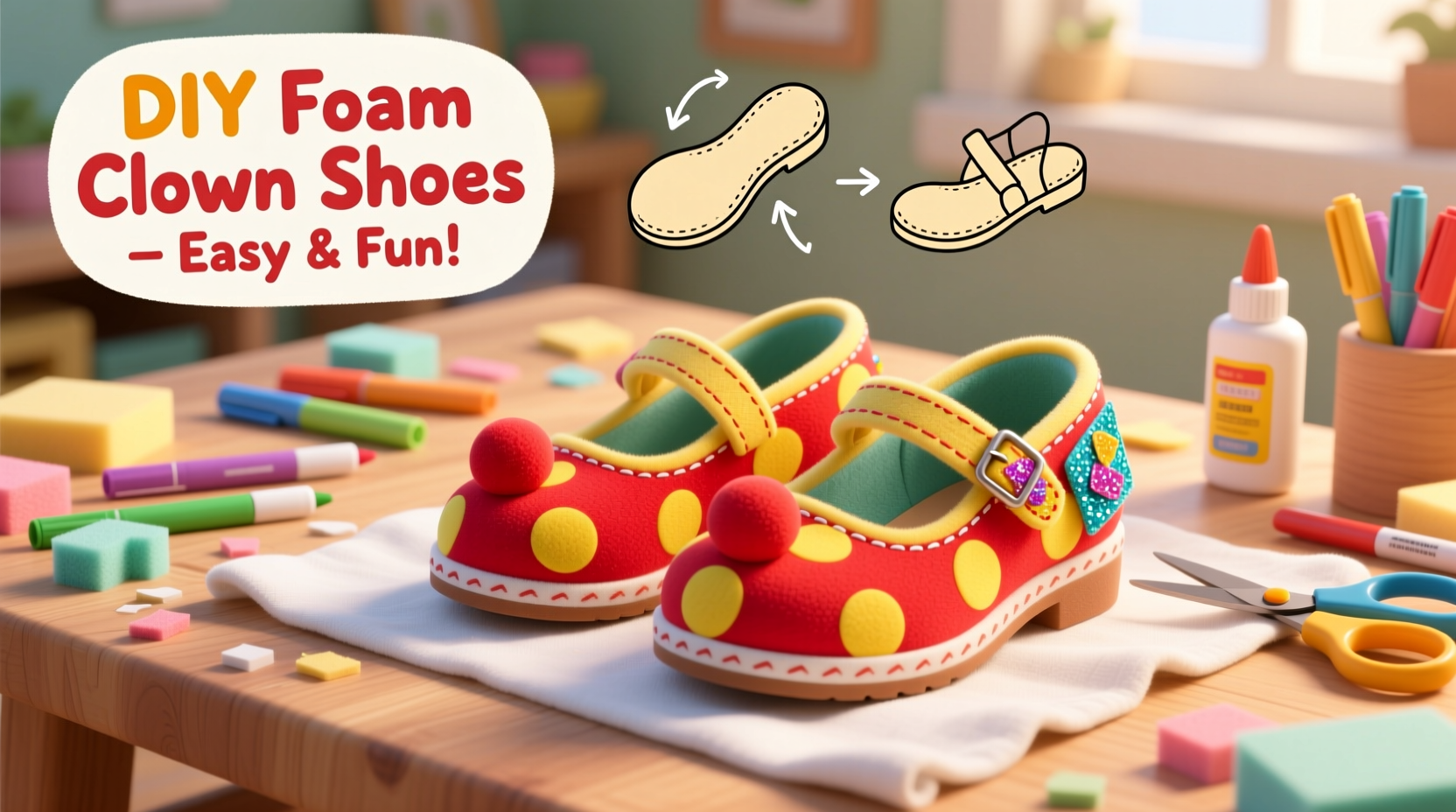 creative and comfortable a beginners guide to making foam clown shoes at home