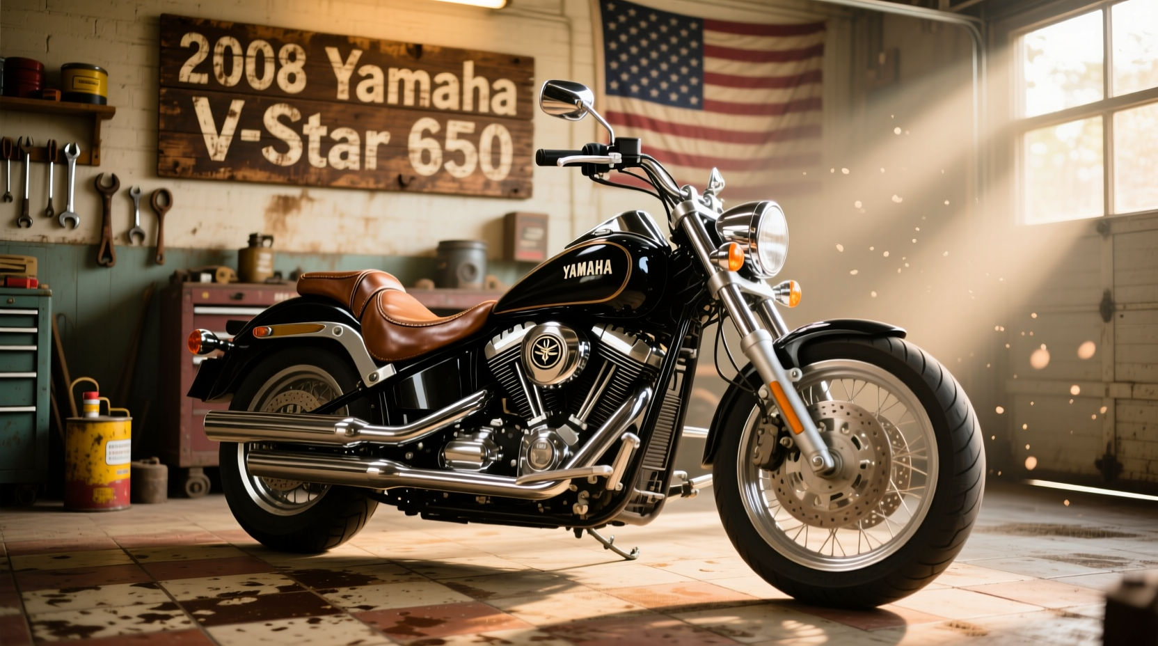 Close-up of a Custom Motorcycle with an American Flag Design Editorial  Stock Photo - Image of tank, retro: 323003283, image size:1664x928