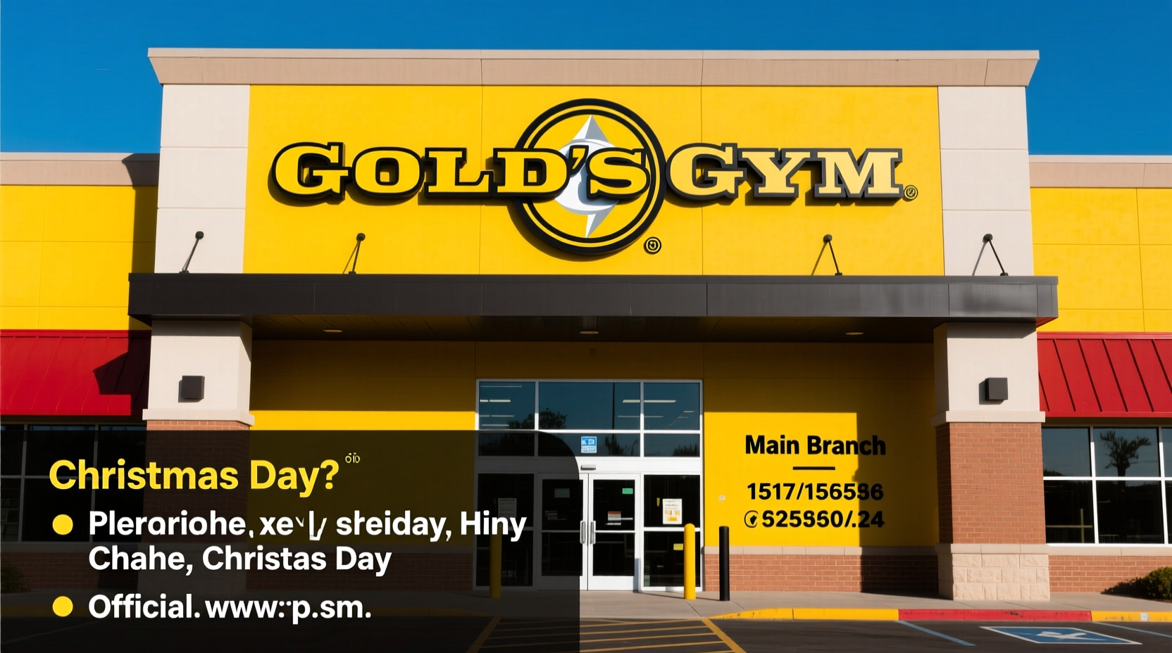 is gold gym open on christmas