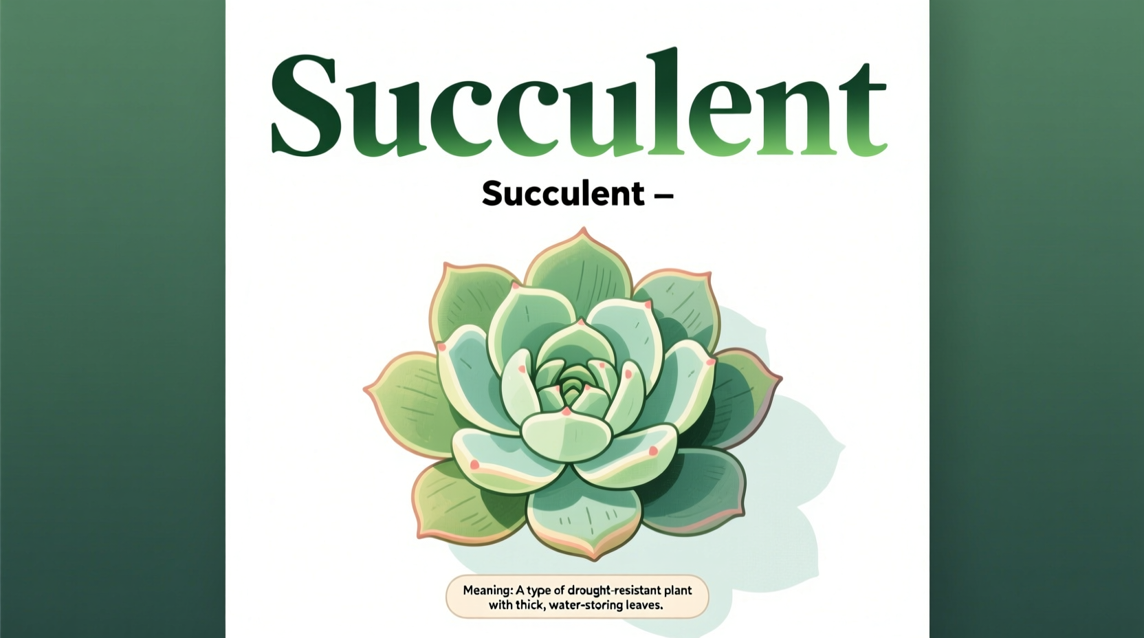 how do you spell succulent