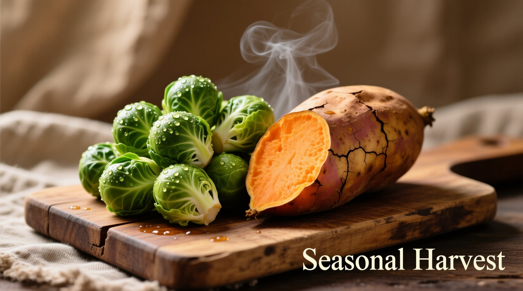 brussel sprouts and sweet potato