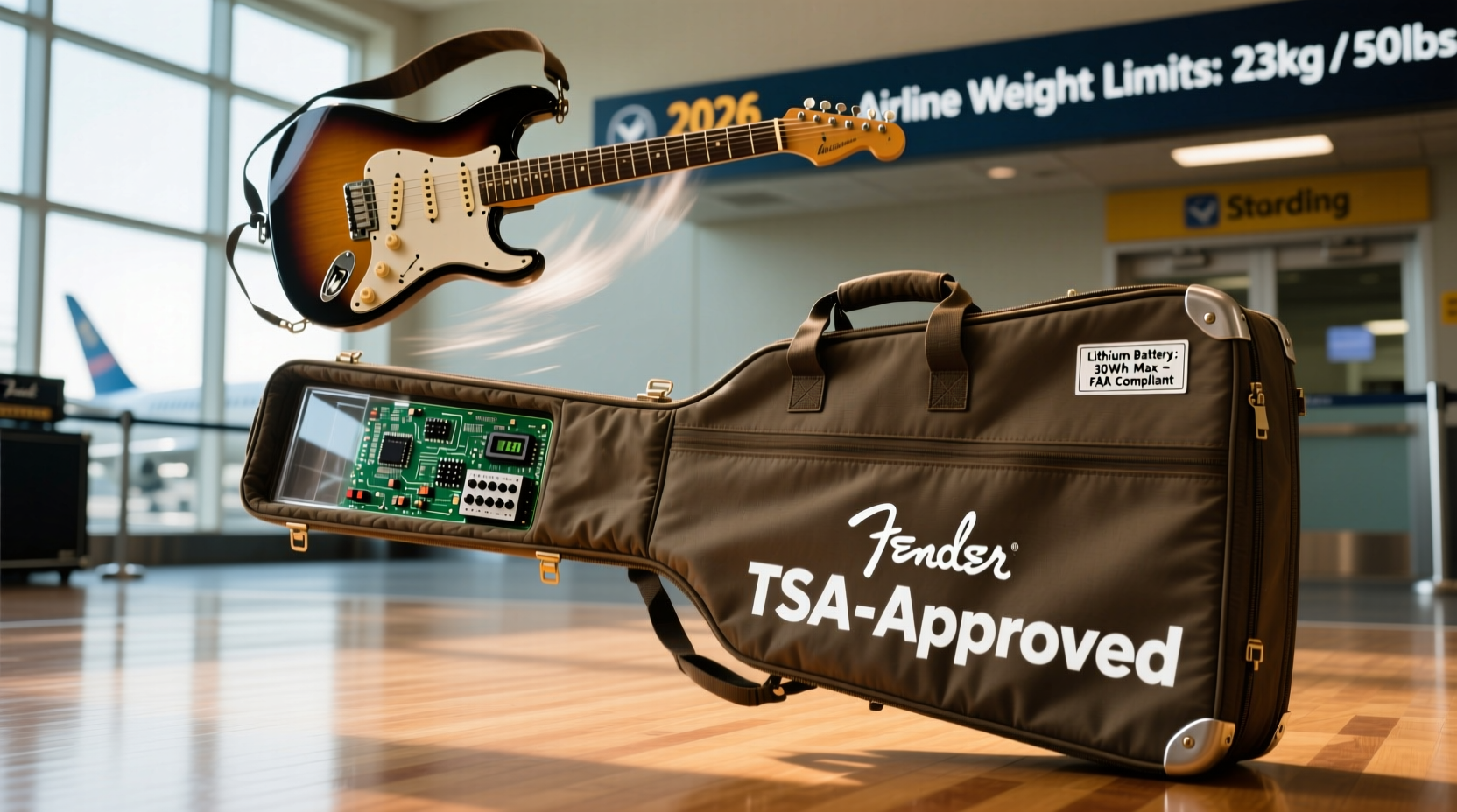 Can You Safely Fly With a Telecaster in a Gig Bag? TSA-Approved Case Specs, Lithium Battery Rules for Onboard Preamp Mods, and Airline Weight Limits 2026