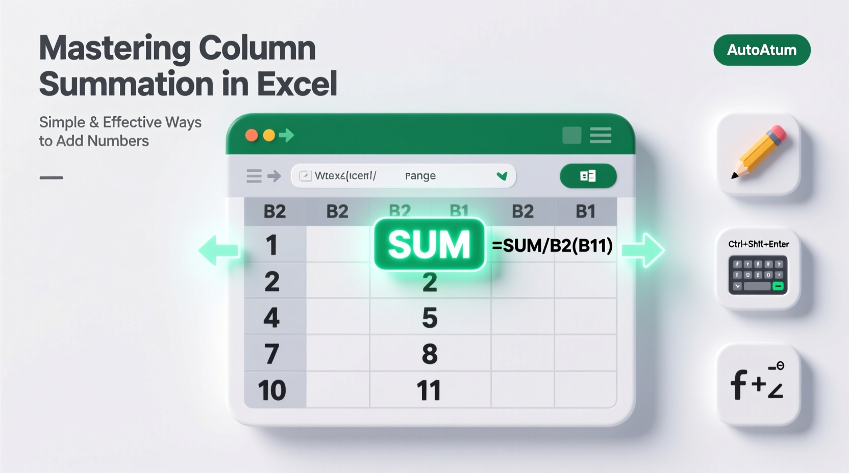 mastering column summation in excel simple and effective ways to add numbers