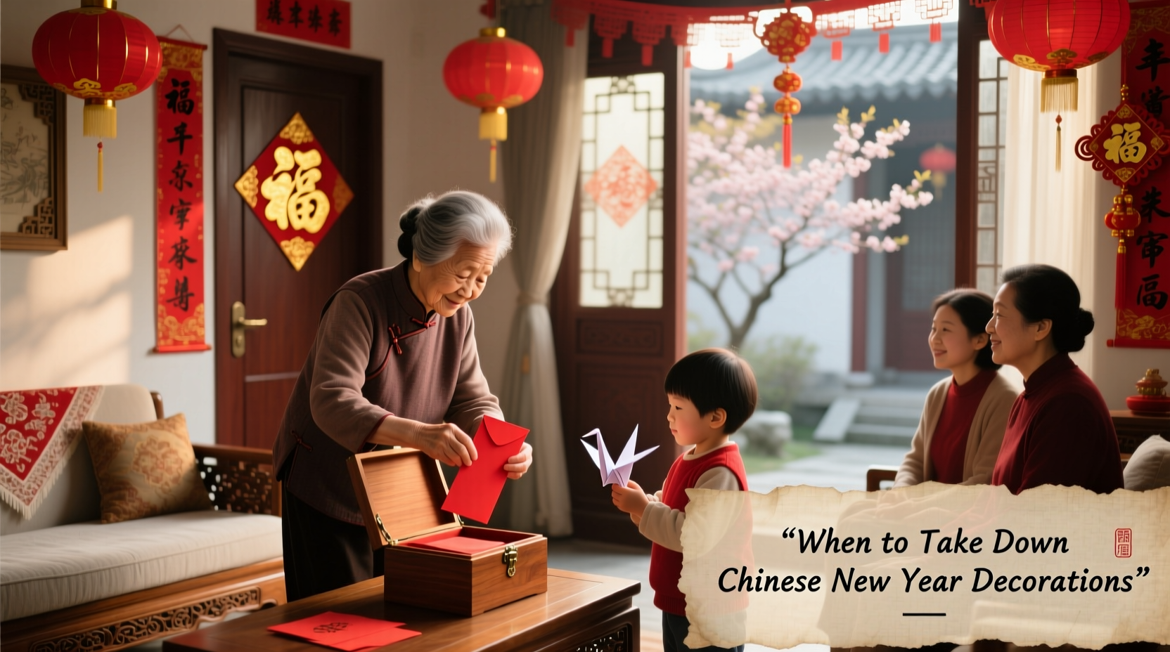 when to take down chinese new year decorations