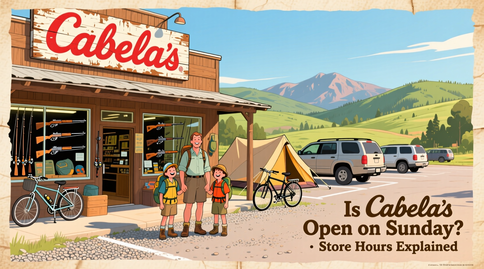 is cabelas open on sunday