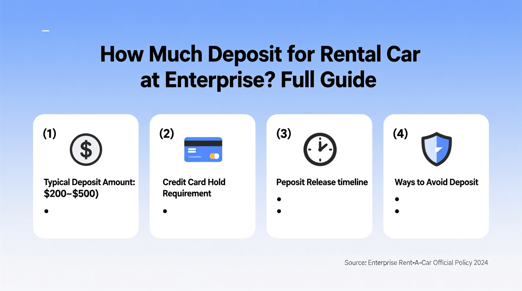 how much deposit for rental car enterprise