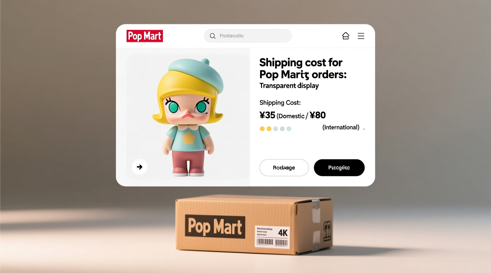 how much is pop mart shipping
