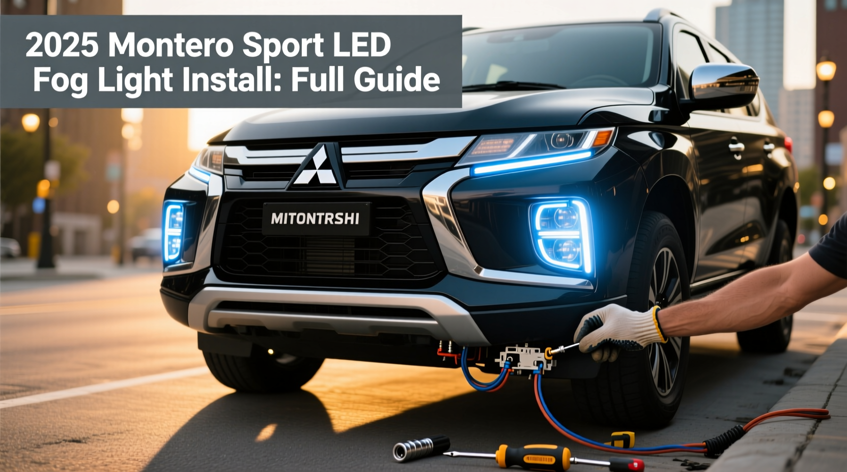 montero sport 2025 led fog light install
