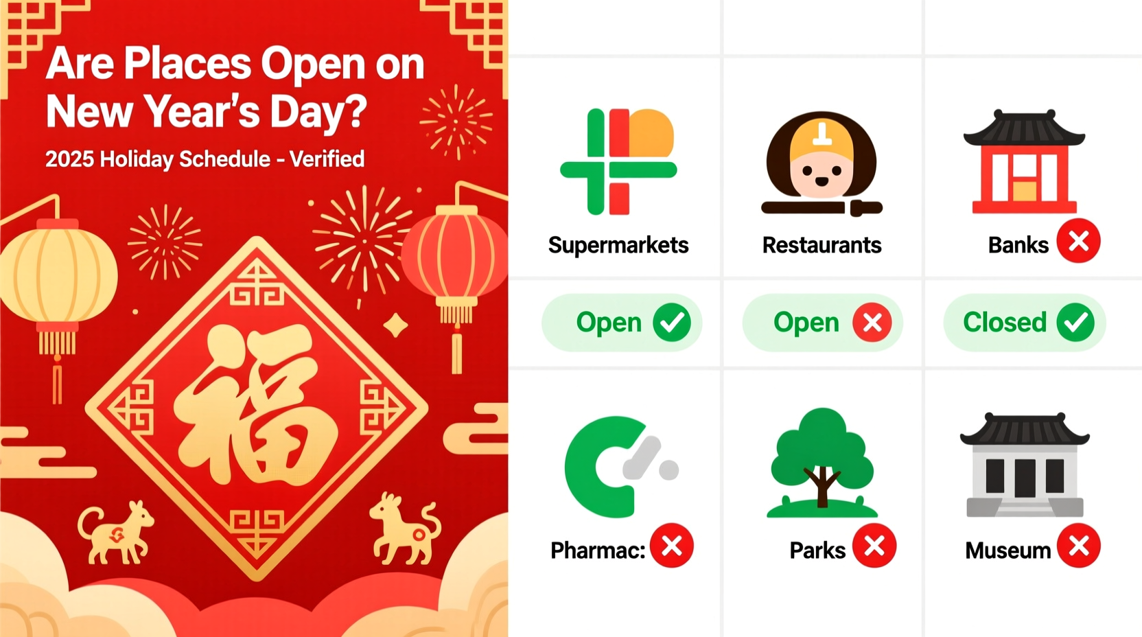 are places open on new year day