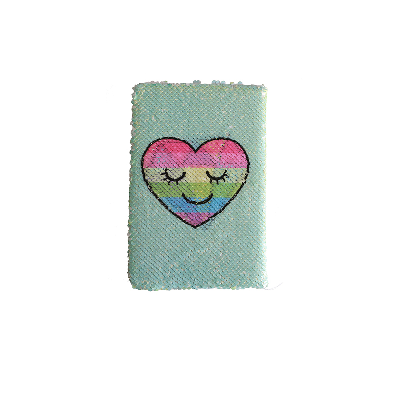 Factory Printing Eco Friendly A5 Waterproof Glitter Sequin Notebook Unicorn Notebook For Christmas Gift