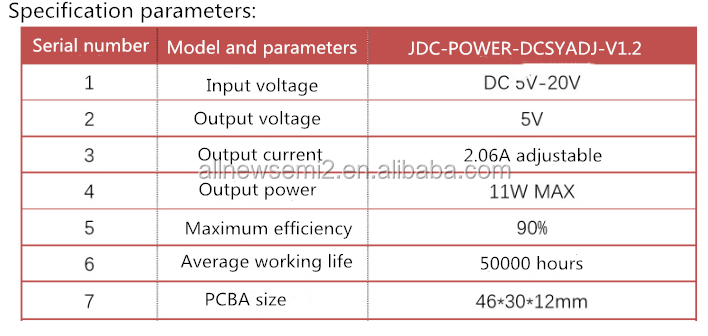 Output 5V / 2.5A current limiting power supply module, input 4v-20v vehicle regulated power supply DC-DC step-down module