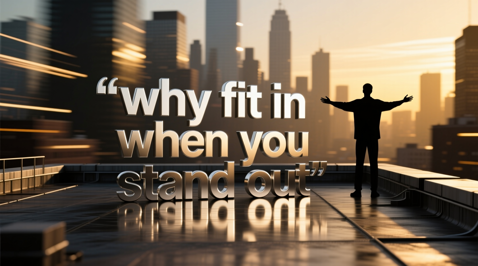 why fit in when you stand out meaning benefits