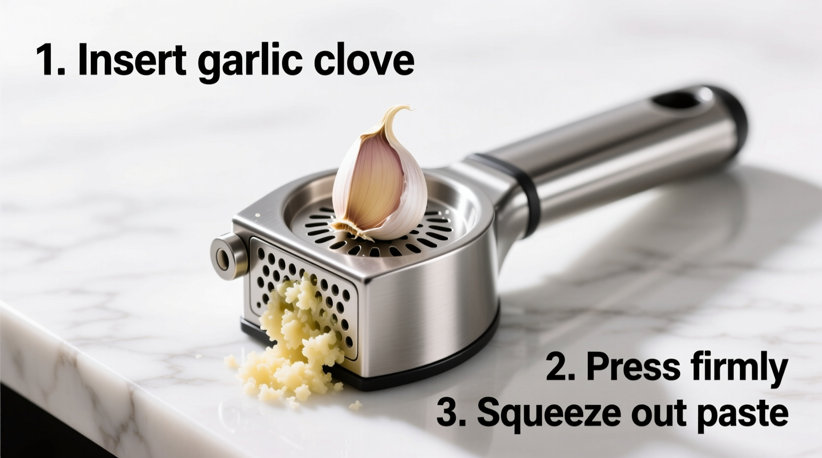 how to use garlic crusher