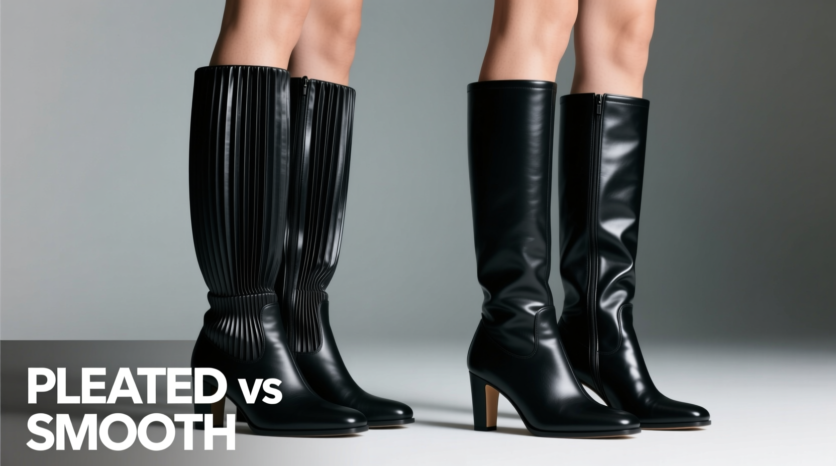 pleated vs smooth knee high boots does the texture actually matter