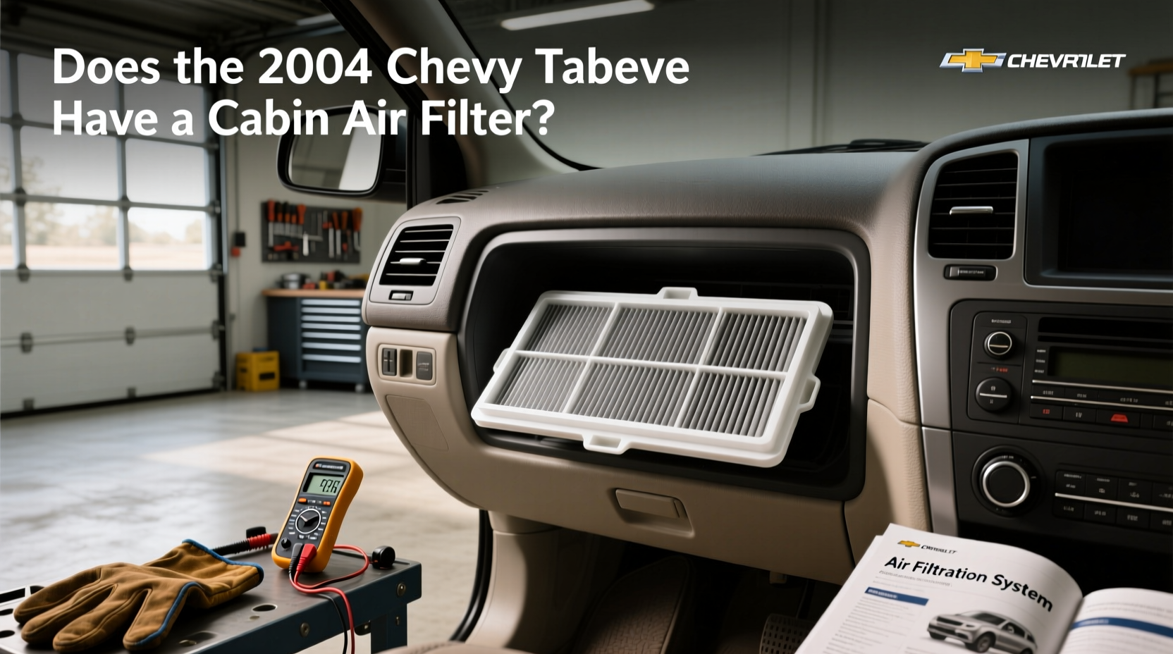 Cabin air filter retrofit kit installed in 2004 Chevy Tahoe