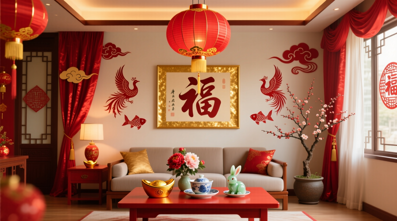 how to decorate living room for new year