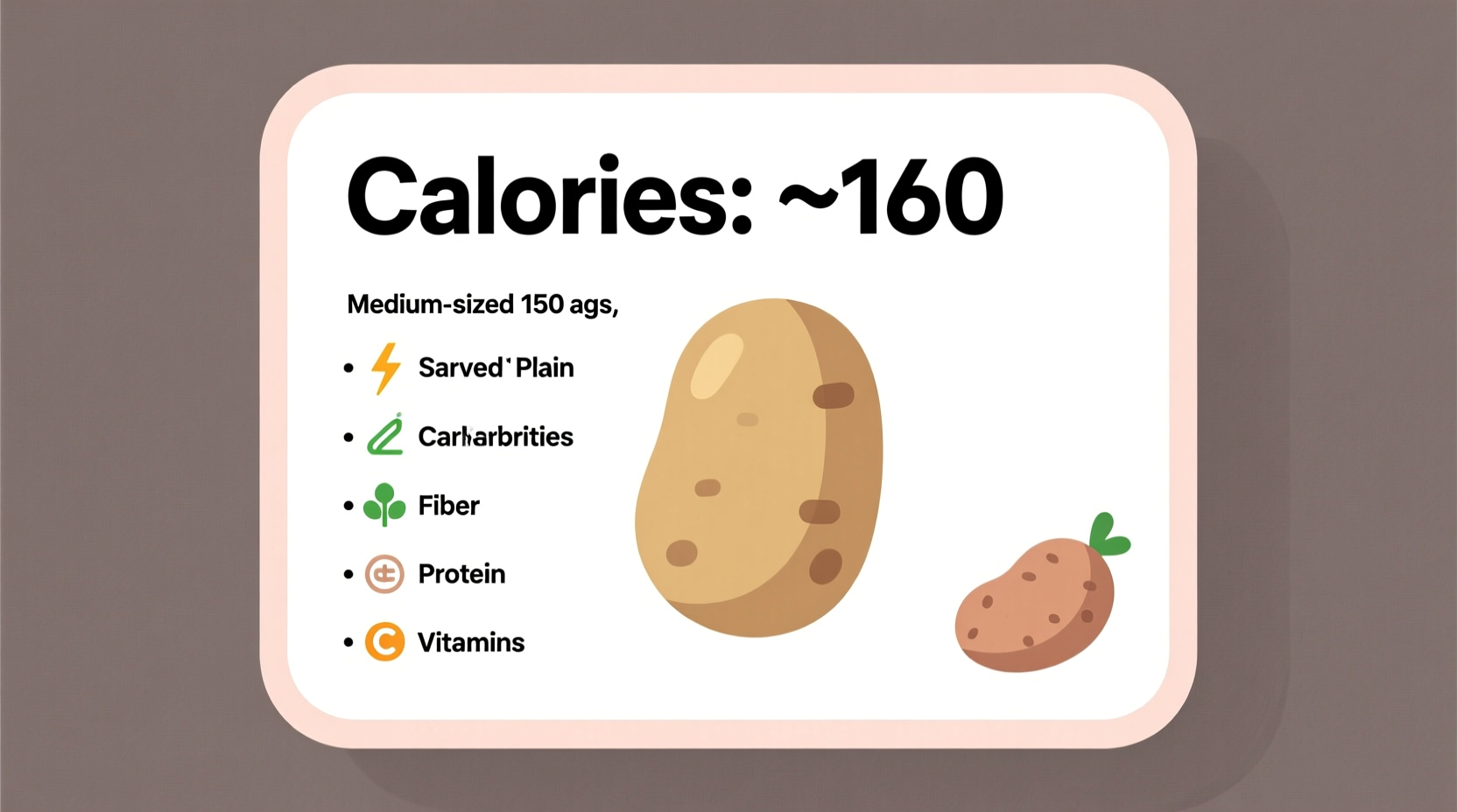 how many calories is potato