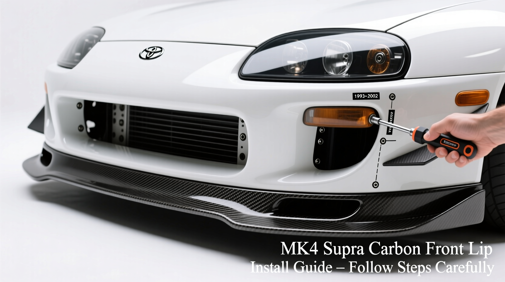 MK4 Supra Carbon Front Lip Install Guide