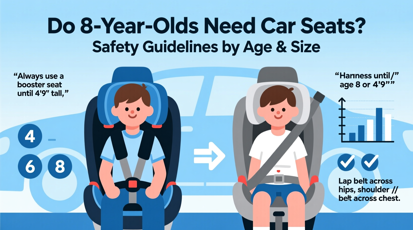 do 8 year olds need car seats