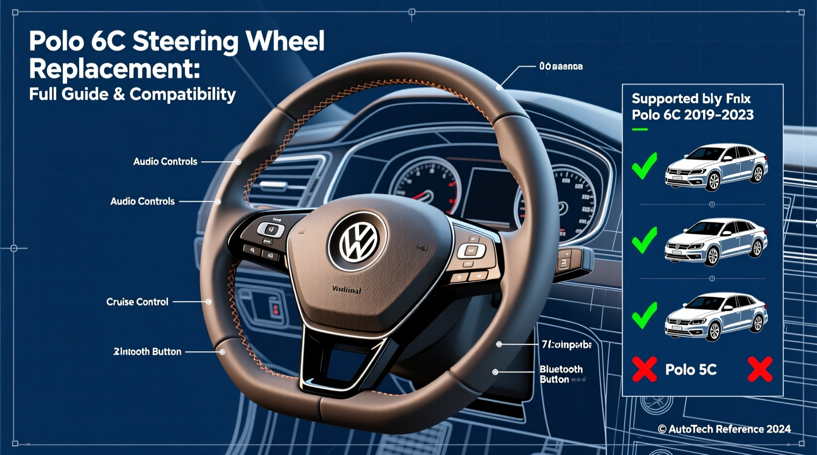 polo 6c steering wheel replacement