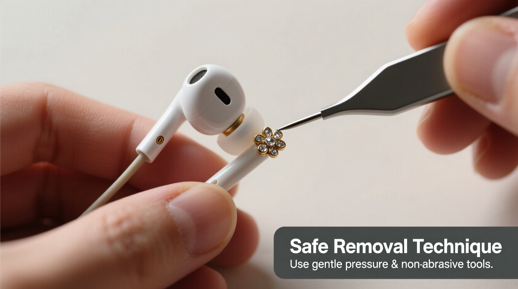 safe and simple techniques to remove earphone decorations without causing damage