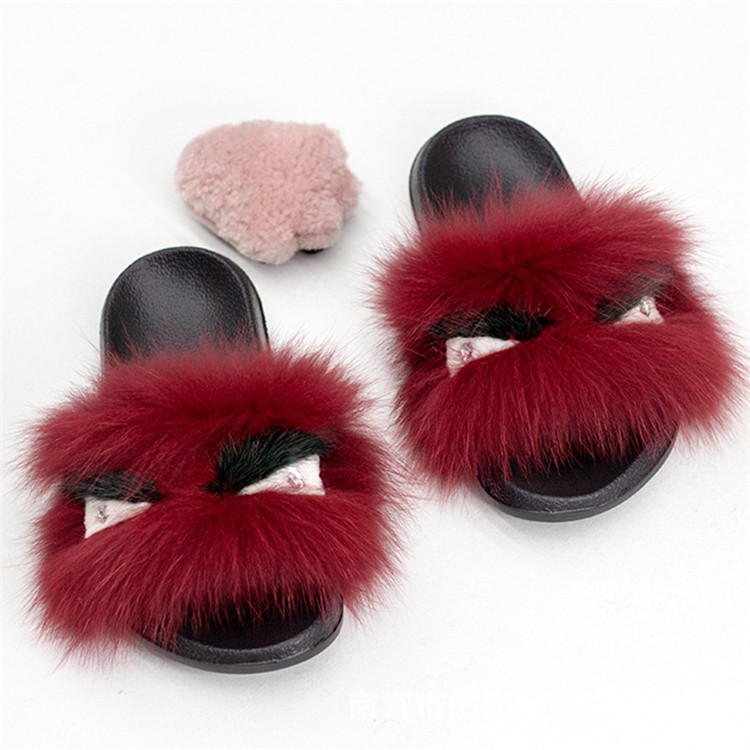 Wholesale Home Slippers Women Sliders Comfort Furry Summer Flat Sandals Ladies Shoes