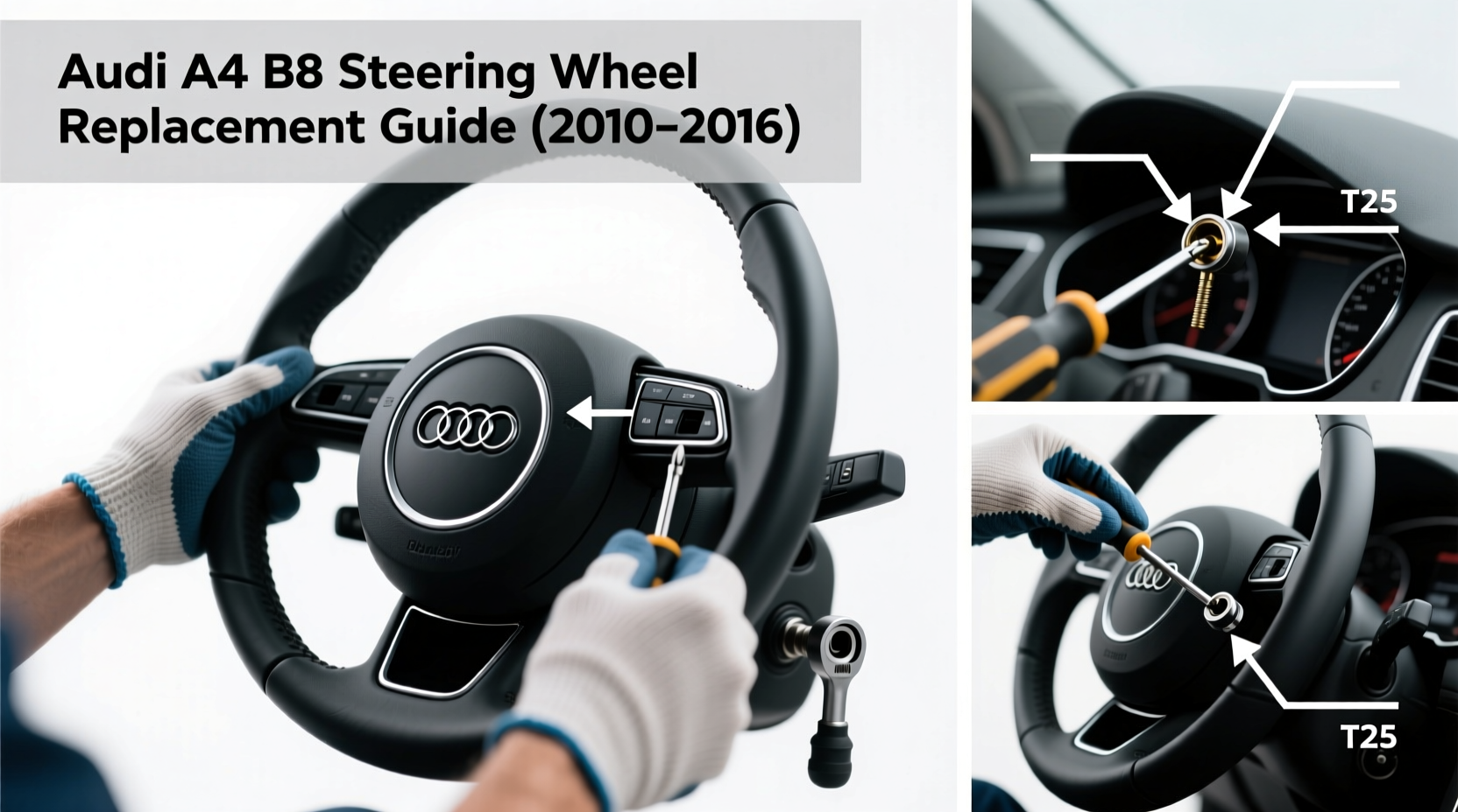 audi a4 b8 steering wheel replacement