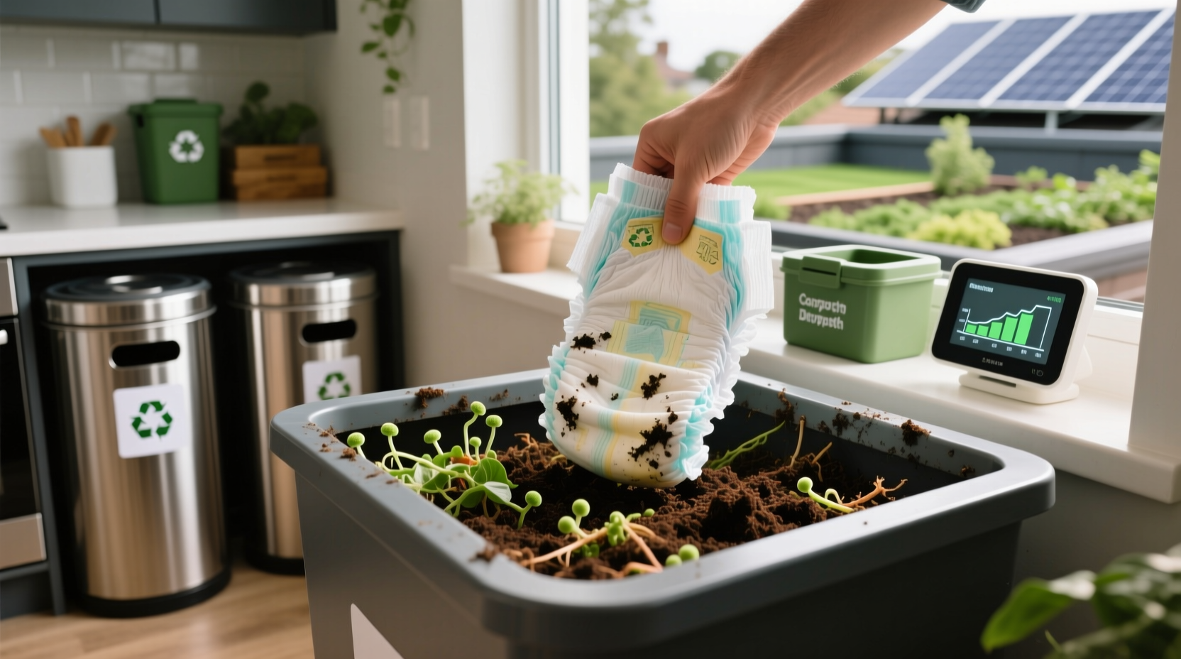 can you compost dirty diapers