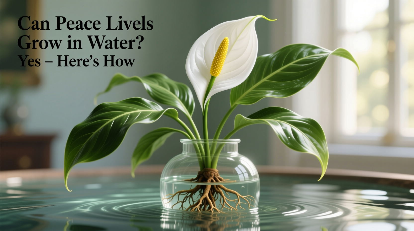 can peace lilies grow in water